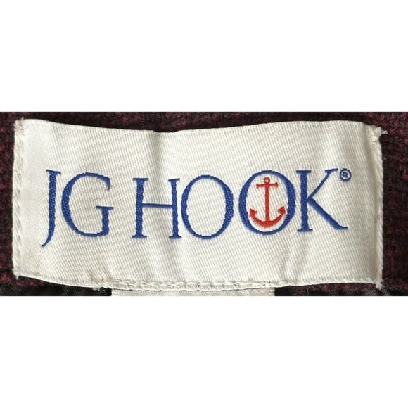 JG Hook Womens Coat Wool Viscose Snap Button Jacket Lined Plum Size 6P - Picture 10 of 13